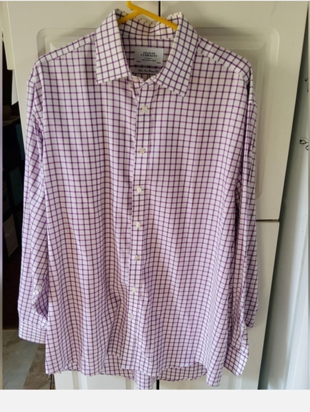 Charles Tyrwhitt Purple and White Dress Shirt